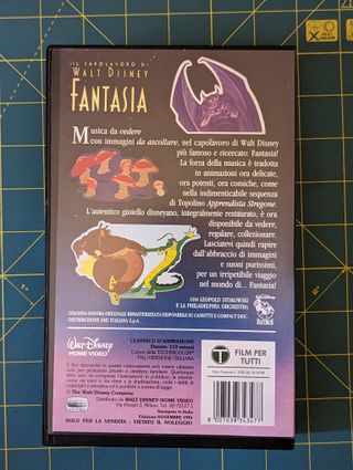 Walt Disney Fantasia VHS Italiano