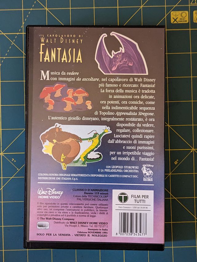 Walt Disney Fantasia VHS Italiano