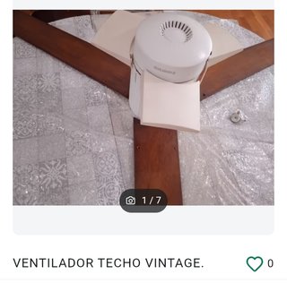 Ventilador vintage de techo.