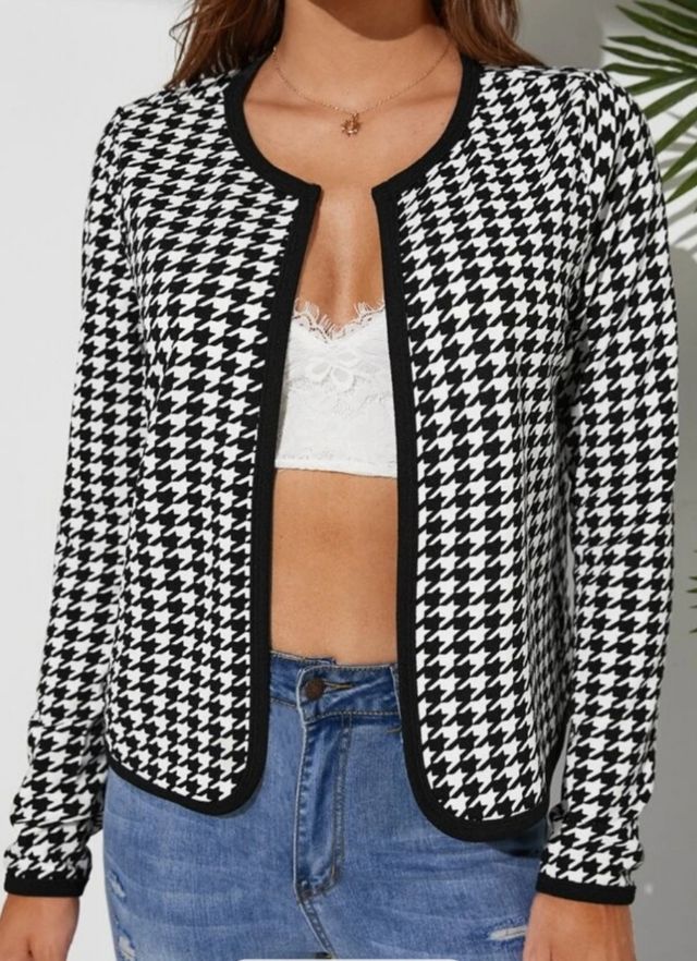 chaqueta de pata de gallo