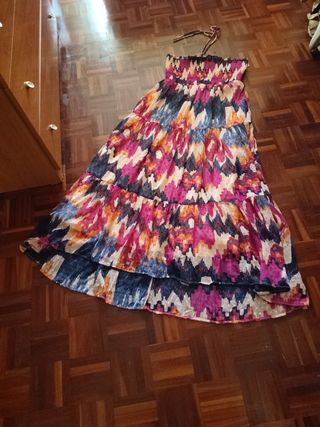 vestido estampado de fiesta