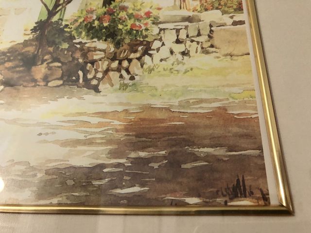 Cuadros paisajes con marco madera