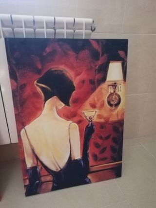 MAGNIFICO CUADRO ESTILO VINTAGE, TIPO AÑOS 80,