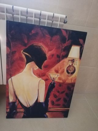 MAGNIFICO CUADRO ESTILO VINTAGE, TIPO AÑOS 80,