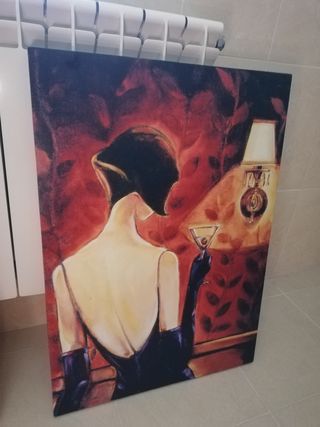 MAGNIFICO CUADRO ESTILO VINTAGE, TIPO AÑOS 80,