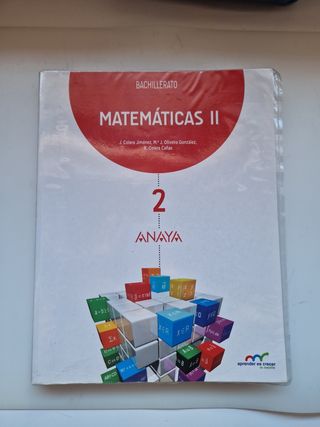 Libro Matemáticas II bachillerato