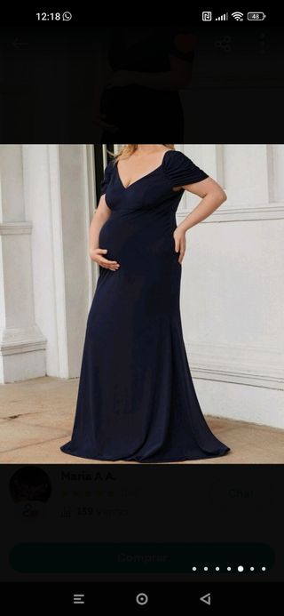 Vestido largo de premamá