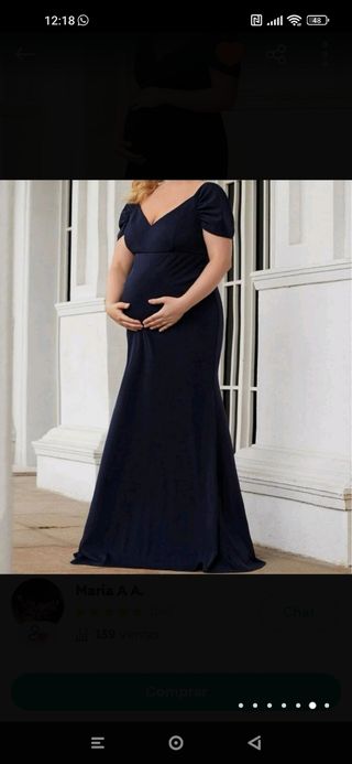 Vestido largo de premamá