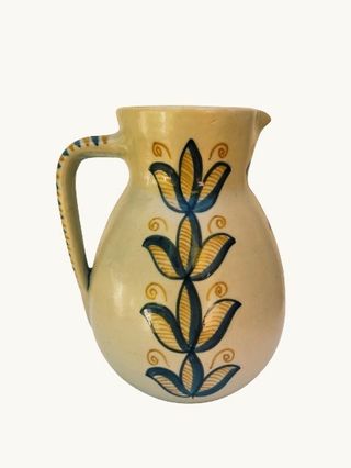 Jarra de cerámica de Talavera firmada por Chacon