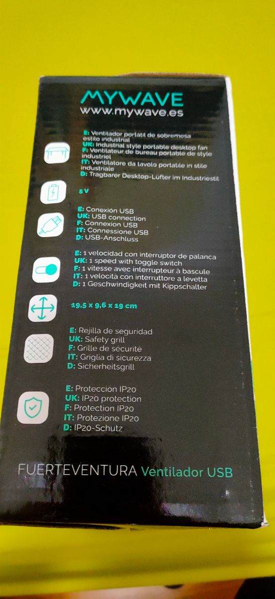 Mini ventilador sobremesa