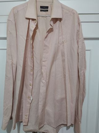 ZARA Camisa cuadros rosa