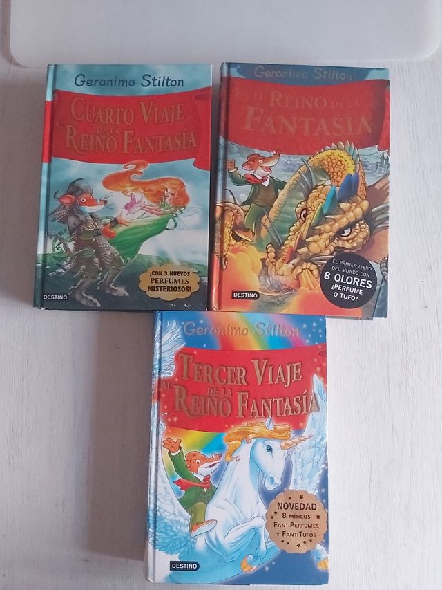 Tres libros Geronimo Stilton TAPA DURA