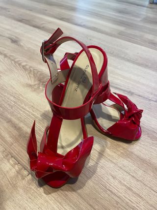 Sandalias Rojas de tacon