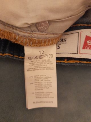 bermudas levis 510 skinny talla 12