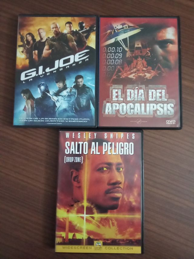CINE DE ACCIÓN 3 PELÍCULAS EN DVD.