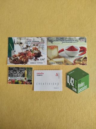 48 sellos de España. Motivos diversos. Año 2015.