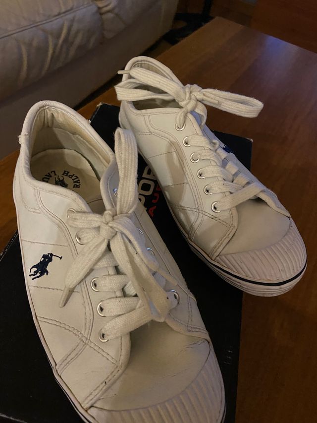 Bambas polo ralph lauren talla 37 color blanco