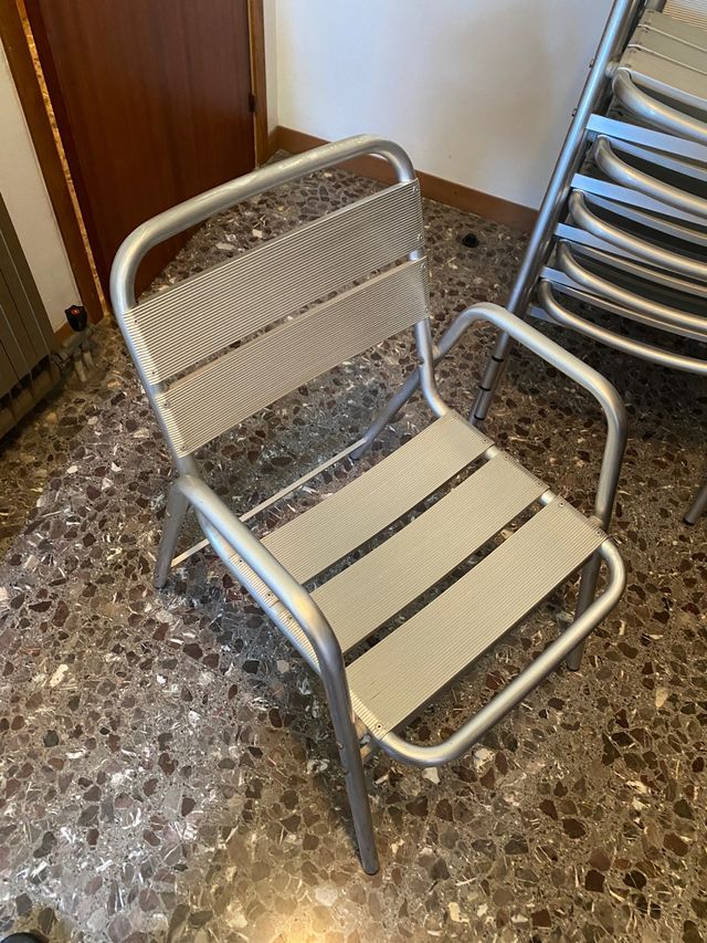 Sillas metalicas terraza vintage