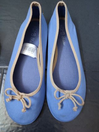 2 pares - Bailarinas de tela núm 35