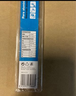 Inox electrodos 316 y aluminio