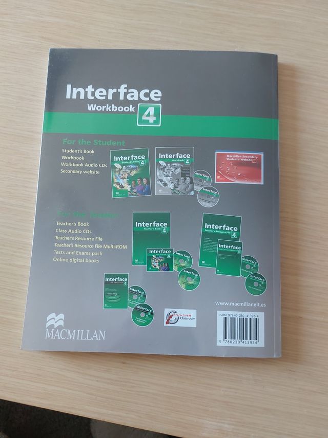 Libro inglés Interface Workbook 4° Eso
