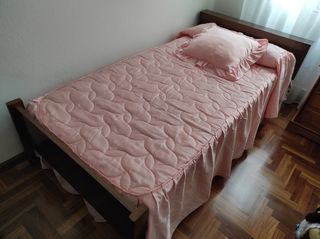 Colcha edredón+ funda cojin cama 90