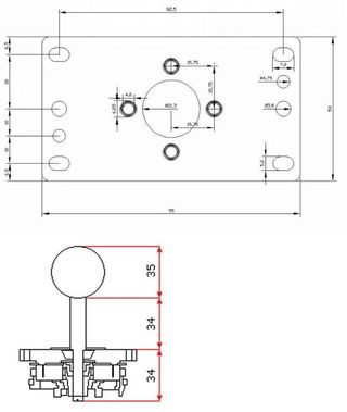 Joystick Arcade Original Sanwa JLF Negro
