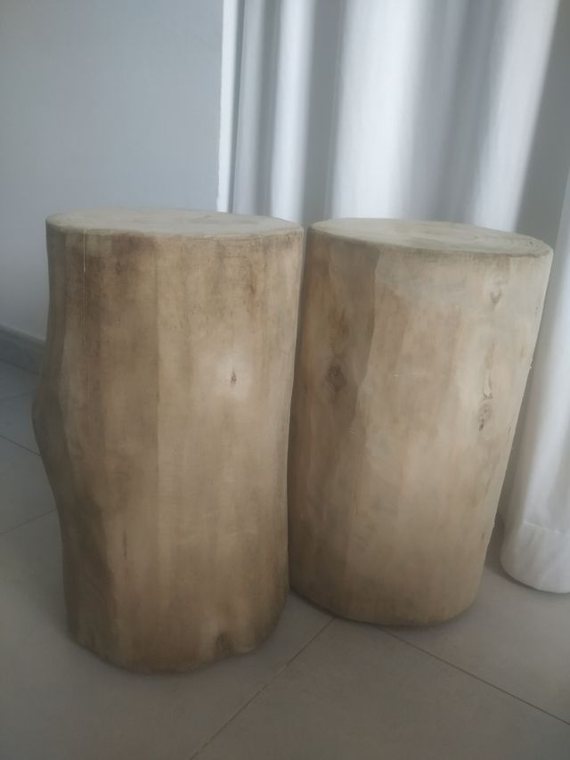 Mesitas tronco de madera