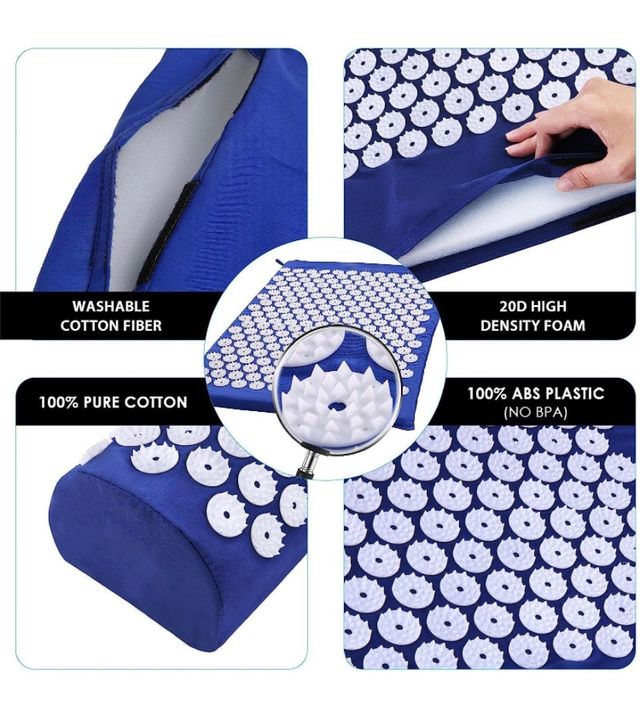 Tappetino con Cuscino per Massaggio Shiatsu