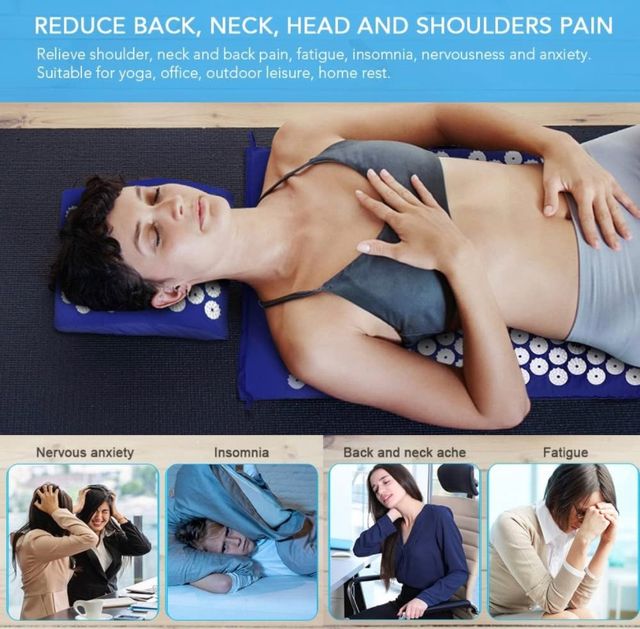 Tappetino con Cuscino per Massaggio Shiatsu