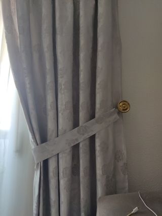 Cortinas estampadas salón 