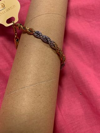 Pulsera dorada 2 colores 