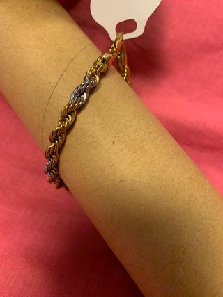 Pulsera dorada 2 colores 