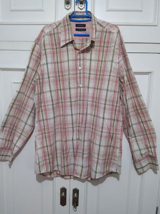 ZARA Camisa a rayas y cuadros