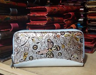 CARTERAS MUJER CUERO AUTENTICO. PINTADAS A MANO.