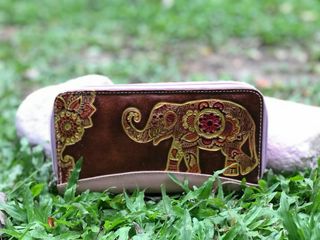 CARTERAS MUJER CUERO AUTENTICO. PINTADAS A MANO.