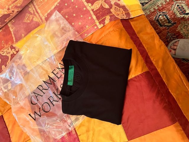 Boxy Fit Long Sleeve Tee Mocha Brown