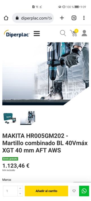 Alquiler Rotomartillo sin cable muy alta potencia