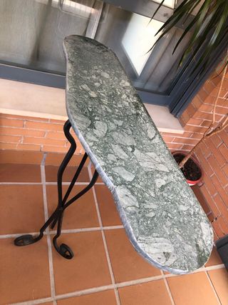 Recibidor consola forja y marmol