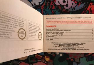 Manual game boy TETRIS