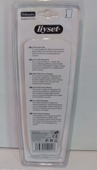 Cable USB 2.0 hembra marca LISET