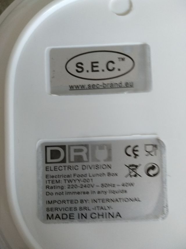 Fiambrera calentador electrico