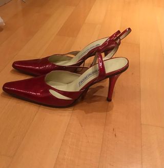 Décolleté in pelle rossa N.39 BRUNO FENNI