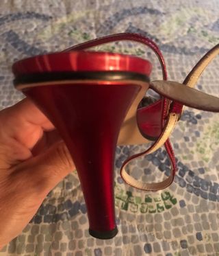 Décolleté in pelle rossa N.39 BRUNO FENNI