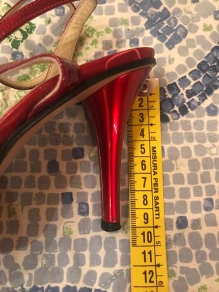 Décolleté in pelle rossa N.39 BRUNO FENNI