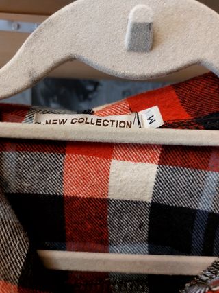 Camisa a cuadros rojo,azul,gris y blanco niña