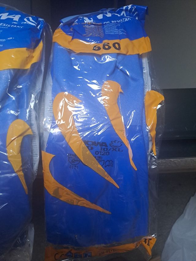GUANTES DE GOMA PROTECCION QUIMICA