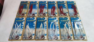 LOTE X48 ANGUILONES KMT ROJO Y BLANCO X4UNI SOBRE