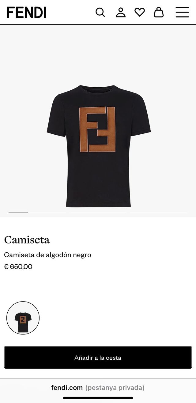 Camiseta Fendi Blanca.