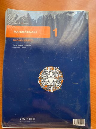 Libro 1° Bachillerato Matematicas/Editorial Oxford